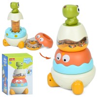 Пірамідка 22 см на 4 елементи з брязкальцем, у коробці 15х24х13,5 см.