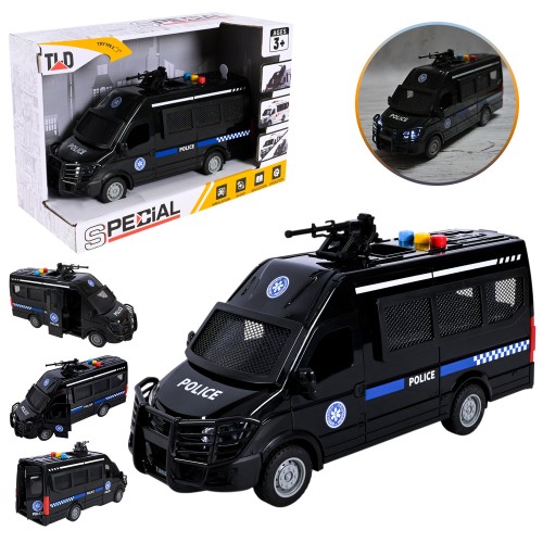 Машина «Поліція» 25 см зі світлом, звуком та дверима що відкриваються, на батарейці, у коробці 32х13х20 см