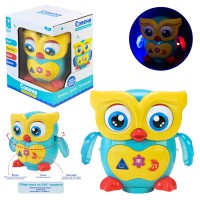 Совеня 17 см музичне зі світлом, українською озвучкою та рухомими деталями, на батарейці, у коробці 14.5х12.5х17.5 см