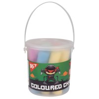 Крейда кольорова «Ninja» JUMBO 12 шт на 6 кольорів, у відрі, ТМ Yes