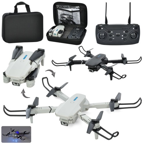 Квадрокоптер 32 см р/к на акумуляторі з USB, камерою, запасними лопастями та світлом, в асортименті, у валізі 22х16х7 см