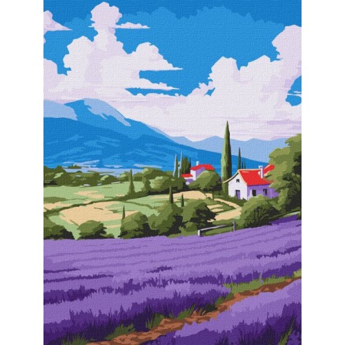 Картина за номерами «Лавандові простори» 30х40 см, ТМ Ідейка