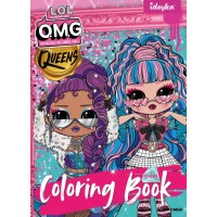 Розмальовка зі стікерами «L.O.L O.M.G. Queens» на 16 сторінок з м`якою обкладинкою 21х29 см, ТМ Ідейка