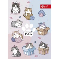 Папка для зошитів «Каваї котики» В5 картонна на гумці, ТМ Скат