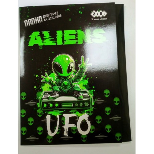 Папка для праці «UFO» А4 картонна на гумках, KIDS Line