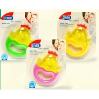 Брязкальце-прорізувач силіконове з рідким наповнювачем, на планшетці 17х13х3 см