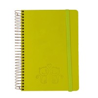 Блокнот «SKILL. Raso» В6 на 120 аркушів у клітинку з обкладинкою з ламінованого картону на пружині збоку, жовтий, ТМ Brisk