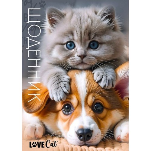 Щоденник шкільний 14,5х20 см на 40 аркушів на скобі, ТМ Мандарин