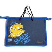 Папка-портфель А4+ на блискавці з кольоровим друком на одне відділення з ручками, ТМ Мандарин