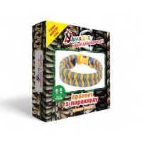 Набір для творчості «Плетіння з паракорду. Браслет жовто-синій», у коробці 15,5х4,5х15,5 см, ТМ Умняшка