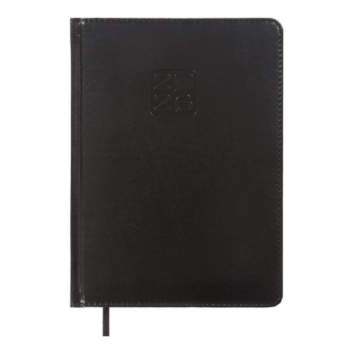 Щоденник датований «BRAVO 2026» A5 на 336 сторінок з обкладинкою зі шкірзаму, чорний, ТМ Buromax