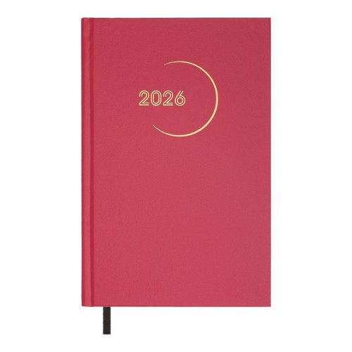 Щоденник датований «MADAM 2026» A5 на 336 сторінок з обкладинкою зі шкірзаму, малиновий, ТМ Buromax
