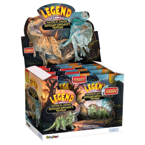 Стретч-іграшка «LEGEND OF ANIMALS МАКСІ. Володарі Юрського періоду», в асортименті, 12 шт у дисплеї 25х7х18 см