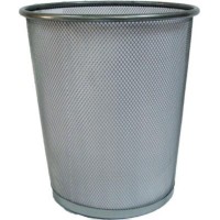 Кошик круглий металевий маленький сріблястий 18,5х23х27 см, ТМ Leader