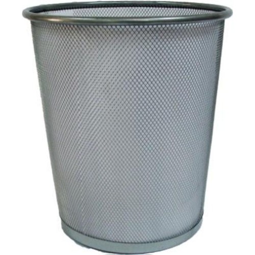 Кошик круглий металевий маленький сріблястий 18,5х23х27 см, ТМ Leader
