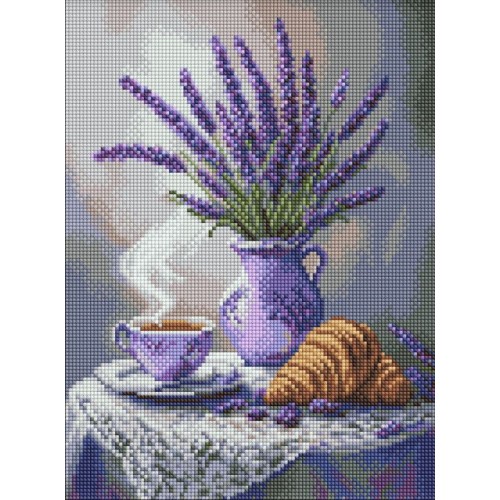 Набір з алмазною мозаїкою «Лавандовий натюрморт» 30х40 см, ТМ Ідейка