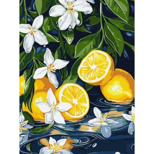 Картина за номерами «Лимон у розрізі» 30х40 см, ТМ Ідейка