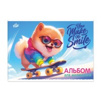 Альбом А4 40 аркушів 100 г/м2 на скобі, ТМ Brisk