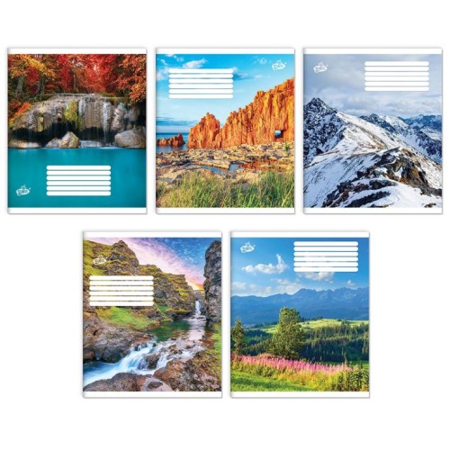 Зошит на 18 аркушів у лінію «Безкрайні горизонти» №2541, ТМ Brisk