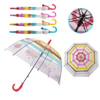 Парасолька дитяча прозора з принтом 72 см діаметром, тростина 66 см, в асортименті
