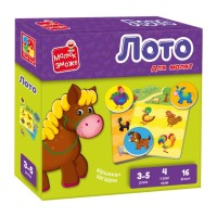Гра настільна «Лото.Ферма» розвивальна, у коробці 19,5х4,18 см, ТМ Vladi Toys
