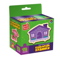 Пазли магнітні «Кольорові будинки» на 12 елементів, ТМ Vladi Toys