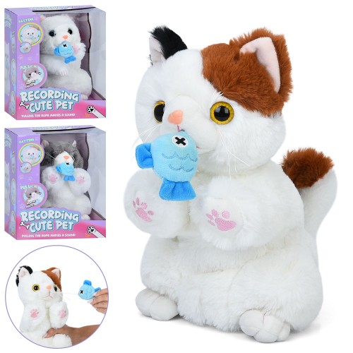 Кіт 24 см сенсорний зі звуком та рухомими деталями, на батарейках, в асортименті, у коробці 23х29х19 см