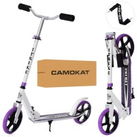 Самокат 2-колісний на металевій рамі, колеса ПУ по 200 мм, кермо 87-96 см, підніжка 30-11 см