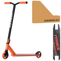 Самокат 2-колісний трюковий на алюмінієвий+сталевій рамі, HIC, колеса ПУ 110 мм алюмінієві, кермо 85 см, підніжка 34-10 см.