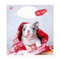 Зошит на 12 аркушів у лінію «Маленькі цуценята» №2528, ТМ Brisk