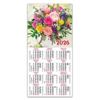 Календар третинка «Троянди» 20х42,5 см