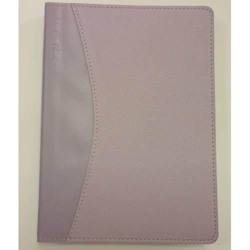 Щоденник датований «AURORA 2026» A5 на 336 сторінок з обкладинкою зі шкірзаму, бузковий, ТМ Buromax