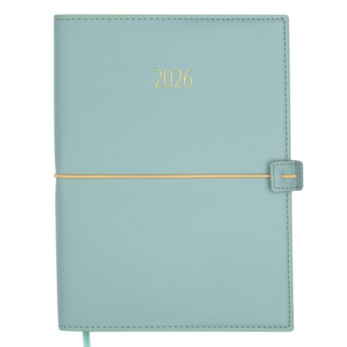 Щоденник датований «PANDORA 2026» A5 на 336 сторінок з обкладинкою зі шкірзаму, м'ятний, ТМ Buromax