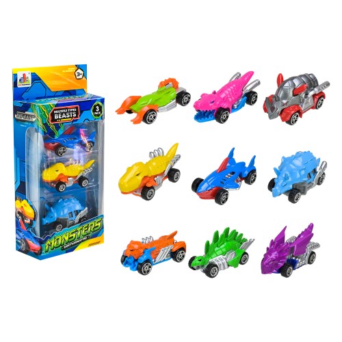 Набір транспорту з 3 машинок, в асортименті, у коробці 18х11х4,8 см