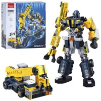 Конструктор «Робот-машина» 2 в 1 18 см на 246 деталей з фігуркою, у коробці 22х23,5х7 см, SLUBAN