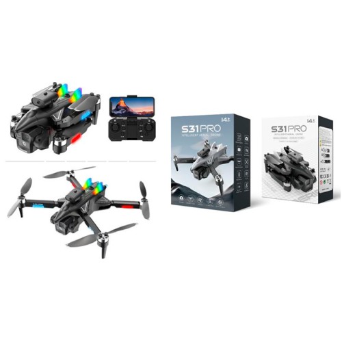 Квадрокоптер 36 см р/к складний 2,4G на акумуляторі зі світлом, парою, камерою, Wi-Fi, запасними лопастями та чохлом, у коробці 18,5х24,5х8 см.