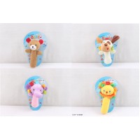 Брязкальце в ручку м'яке, в асортименті, на планшетці 13х14 см