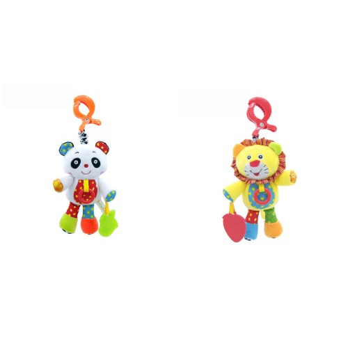 Підвіска на ліжечко з брязкальцем татактильними частинами, в асортименті, у пакет 25х14 см