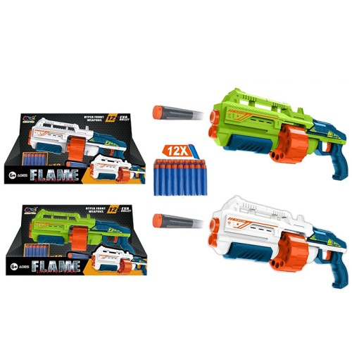 Іграшковий автомат 41,5 см з 12 м'якими кулями, в асортименті, у коробці 43,5х26х8 см