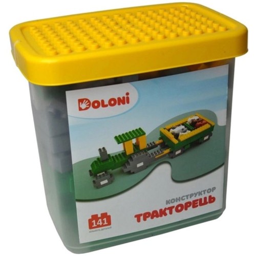 Конструктор «Тракторець» на 150 деталей, у пластиковому боксі, ТМ Долоні