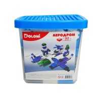 Конструктор «Аеродром» на 162 деталі, у пластиковому боксі, ТМ Долоні