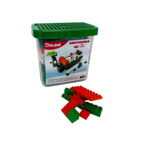 Конструктор «Вантажівка» на 95 деталей, у пластиковому боксі, ТМ Долоні