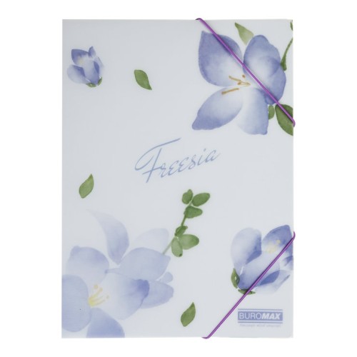 Папка пластикова «ARABESKI» А4 на гумках матова напівпрозора, бузкова, TM Buromax