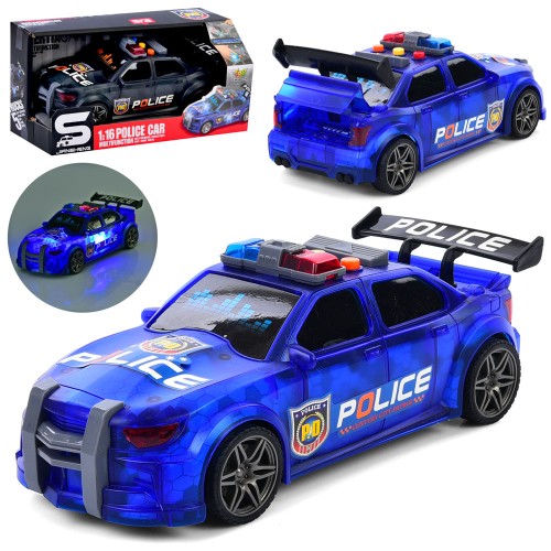 Машина «Поліція» 24 см 1:16 інерційна зі світлом, звуком та рухомими деталями, в асортименті
