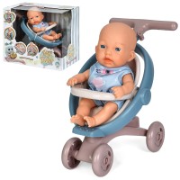 Пупс 18 см з коляскою 22х18х14 см, у коробці 26х21,5х14 см