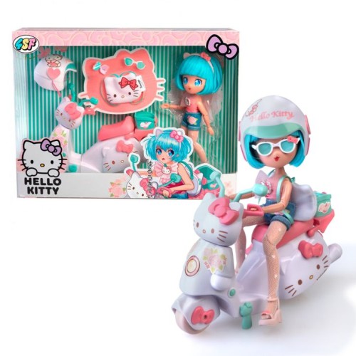 Ігровий набір 4SF MANGA DOLLS серії «Hello Kitty. Красива Пінк на скутері» 19,5 см з аксесуарами, у коробці 25х33х8 см