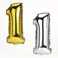 Повітряна кулька-цифра «1» 32 дюйми, в асортименті