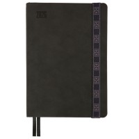Щоденник датований «Voyage» А5 на 368 аркушів з обкладинкою зі шкірзаму, графітовий, Leo Planner