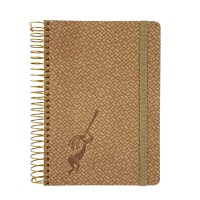 Блокнот «SKILL Панама» В6 на 120 аркушів у клітинку з обкладинкою з ламінованого картону на спіралі збоку, СБВ-95КБ, ТМ Brisk