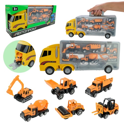 Трейлер з машинками, у коробці 34,5х14,9х9,5 см